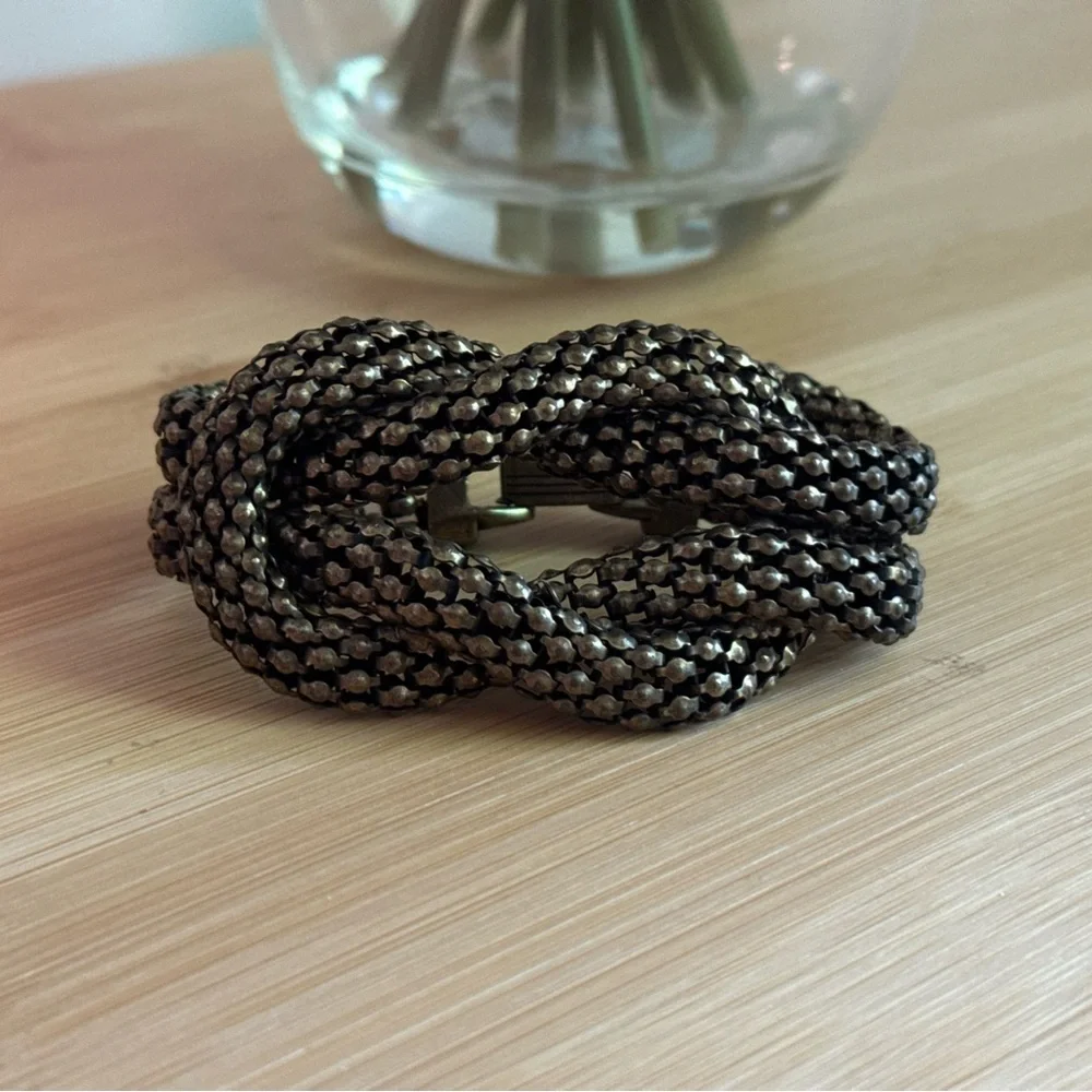 Vintage 8” Copper Love Knot Bracelet - Picture 2 of 5